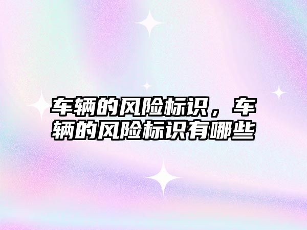 車輛的風險標識，車輛的風險標識有哪些